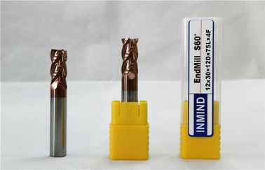 産業 4 つのフルートのエンド ミル、長いすね HRC60 の正方形の TiAlN の上塗を施してあるエンド ミル